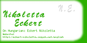 nikoletta eckert business card